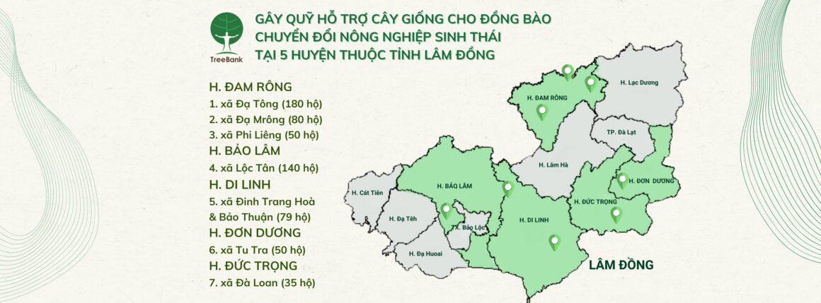 GÂY QUỸ HỖ TRỢ CÂY GIỐNG CHO ĐỒNG BÀO CHUYỂN ĐỔI NÔNG NGHIỆP SINH THÁI TẠI 5 HUYỆN THUỘC TỈNH LÂM ĐỒNG