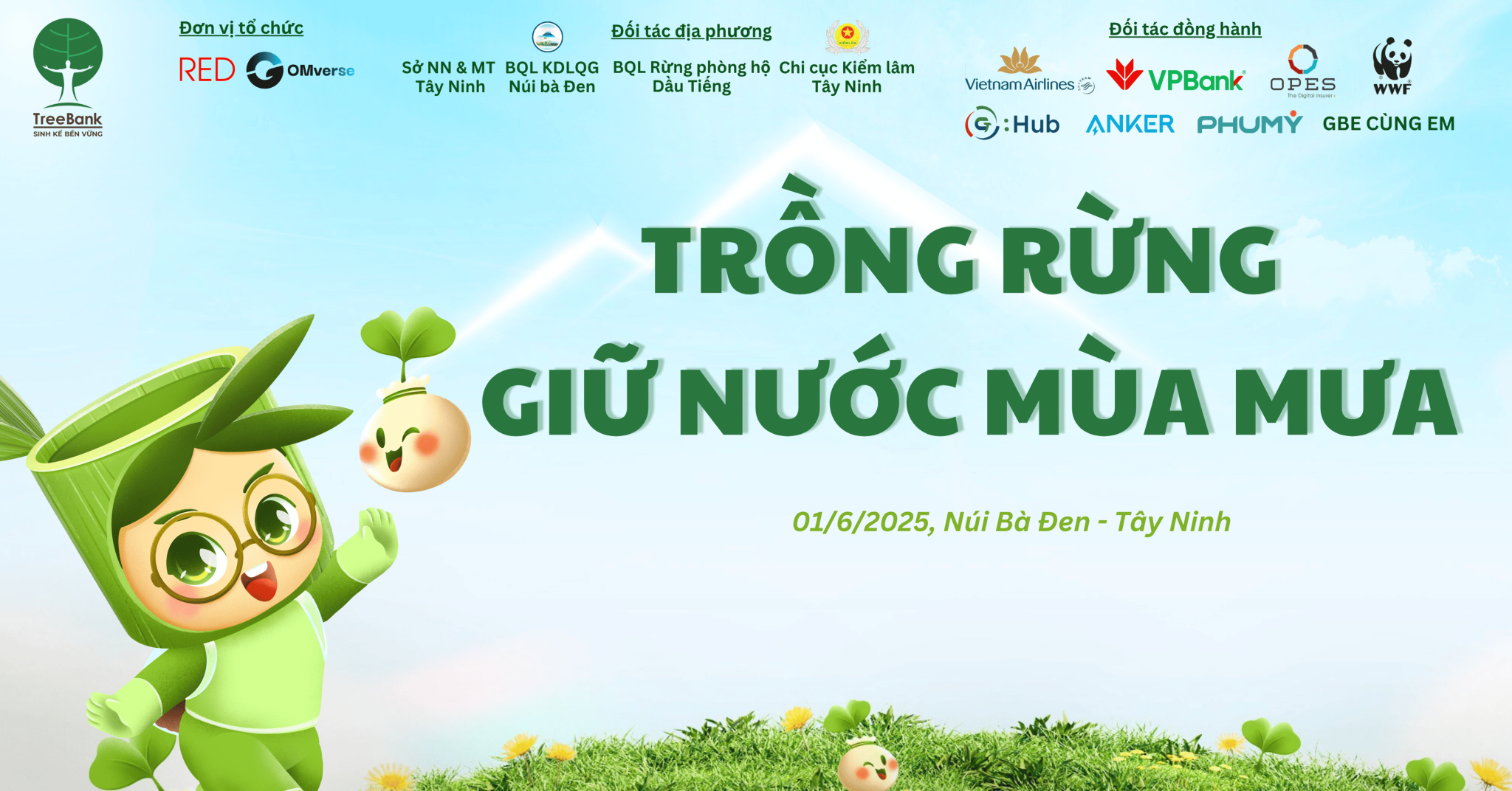 JOIN TREEBANK "PLANTING FORESTS TO RETAIN WATER IN THE RAINY SEASON" IN TAY NINH IN RESPONSE TO WORLD ENVIRONMENT DAY